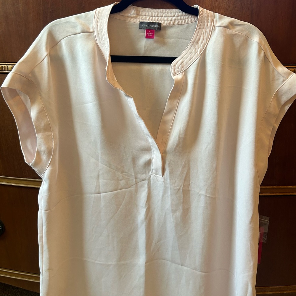 Vince Camuto Soft Pink S/S Blouse - NWT Size Large